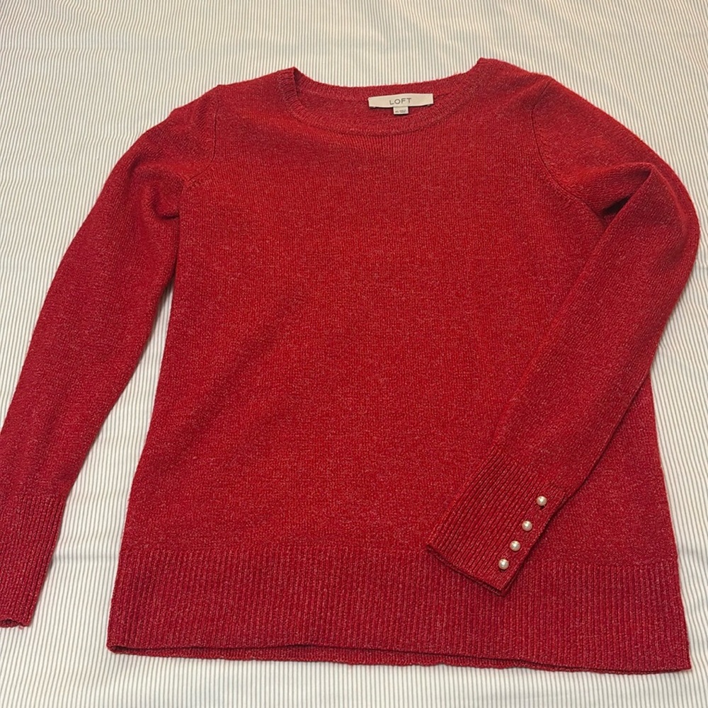 Loft red sweater